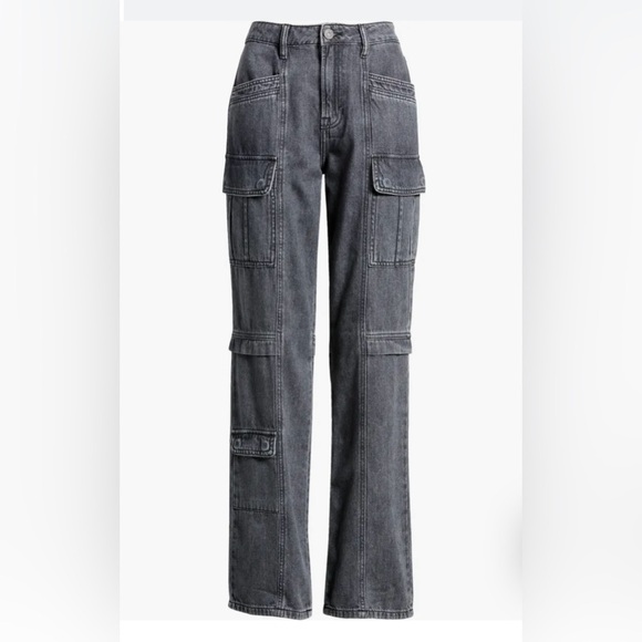 HIDDEN Denim - BNWT Hidden Tracey High Waist Straight Leg Cargo Jeans size  28